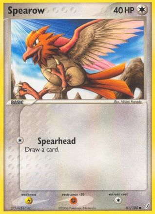 Spearow (61/100) (Estampillé) [EX : Gardiens de cristal] 