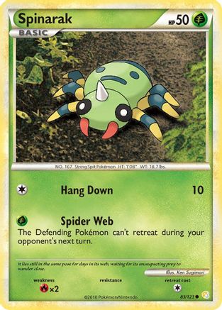 Spinarak 83/123 - [HeartGold SoulSilver]