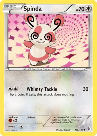 Spinda (115/149) [Noir et blanc : frontières franchies] 