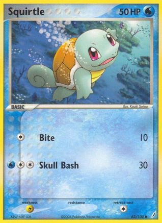 Squirtle - 063/100 63/100 - [Crystal Guardians] Reverse Holofoil