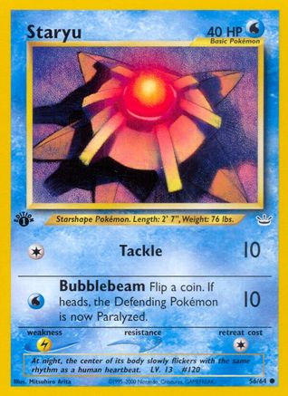 Staryu (56/64) [N3 Neo Revelation] 1st Edition