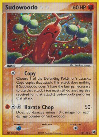 Sudowoodo (15/115) (Estampillé) [EX : Forces invisibles] 