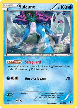 Suicune (20/101) [Noir et blanc : explosion de plasma] 