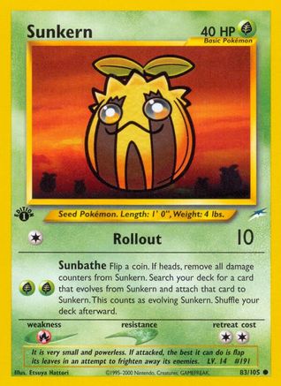 Sunkern 83/105 - [Neo Destiny] 1st Edition