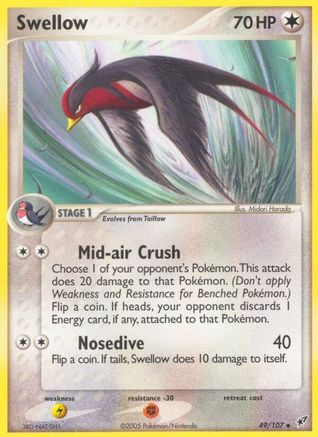 Swellow (49/107) (Estampillé) [EX : Deoxys] 