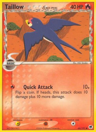 Taillow (Delta Species) 66/101 - [Dragon Frontiers]