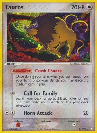 Tauros/100 - [Crystal Guardians] Reverse Holofoil
