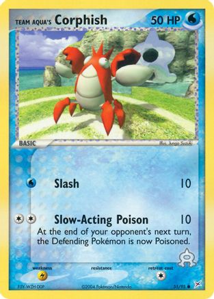 Corphish de la Team Aqua (51/95) [EX : Team Magma vs Team Aqua] 