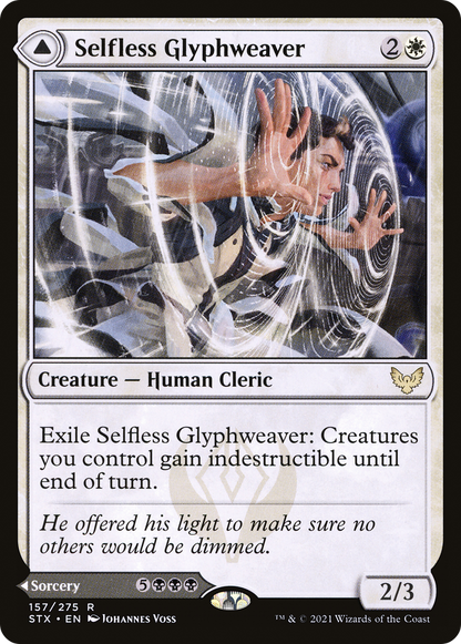 Selfless Glyphweaver // Deadly Vanity (STX-157) - [Strixhaven: School of Mages]