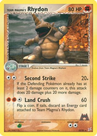 Team Magma's Rhydon - 22/95/95 - [Team Magma vs Team Aqua]