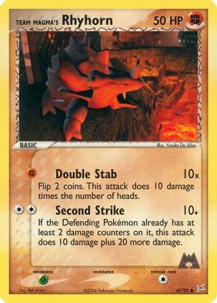 Rhyhorn de Team Magma (67/95) [EX : Team Magma contre Team Aqua] 