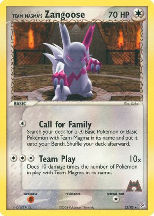 Zangoose de Team Magma (23/95) [EX : Team Magma vs Team Aqua] 