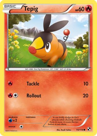 Tepig (15) 15/114 - [Black and White]