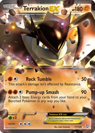 Terrakion EX (71/124) [Noir et Blanc : Dragons Exaltés] 