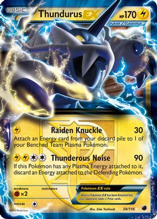 Thundurus EX (38/116) [Noir et blanc : Gel du plasma] 