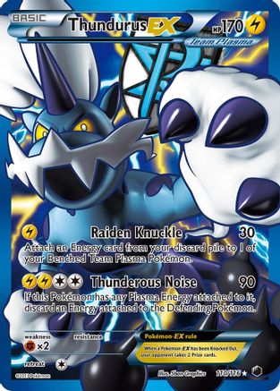 Thundurus EX (110/116) [Noir et blanc : Gel du plasma] 