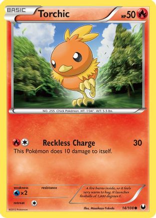 Torchic (14/108) [Noir et blanc : Explorateurs sombres] 