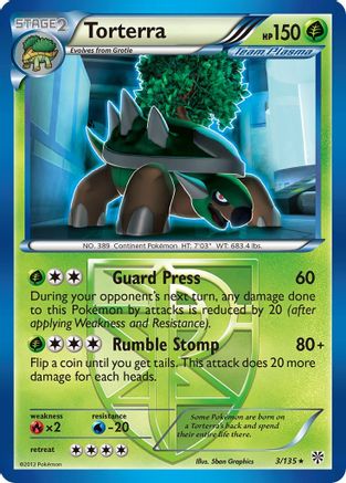 Torterra (3/135) [Noir et Blanc : Tempête Plasma] 