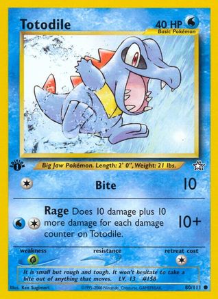 Totodile (80) 80/111 - [Neo Genesis] 1st Edition