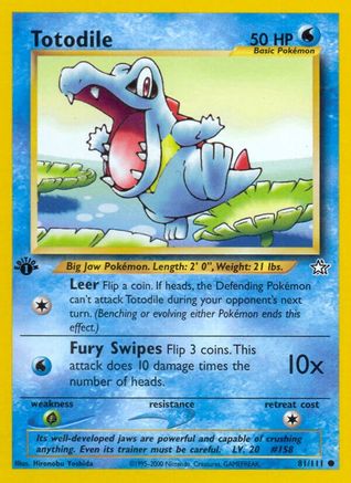 Totodile (81) 81/111 - [Neo Genesis] 1st Edition