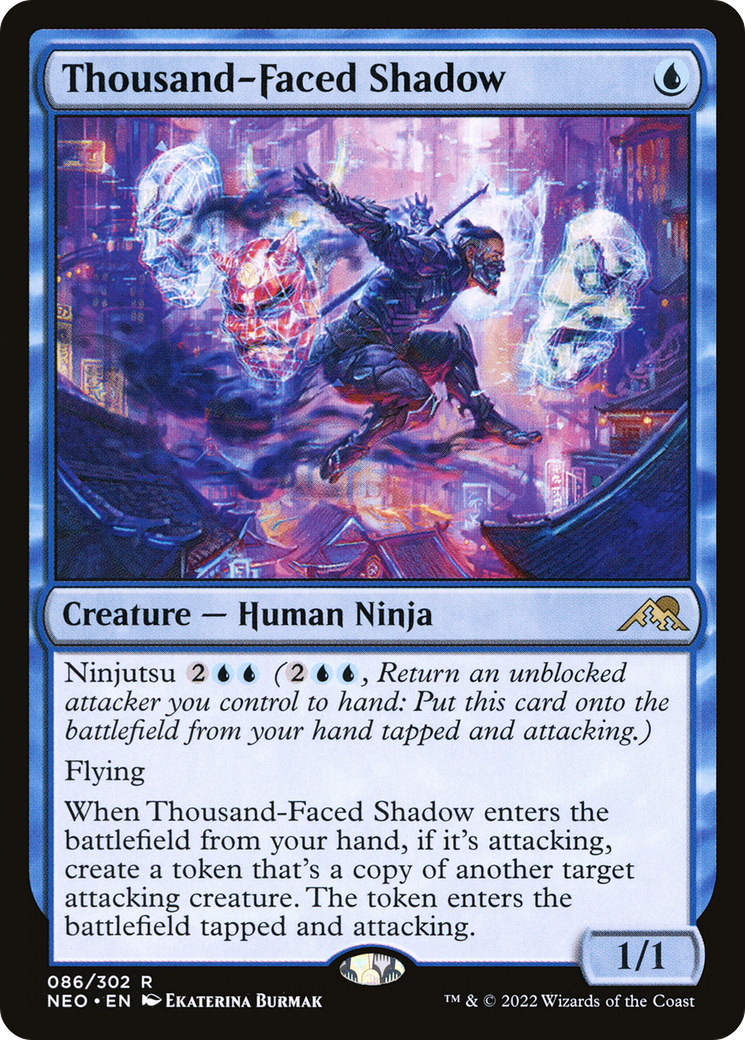 Thousand-Faced Shadow (NEO-086) - [Kamigawa: Neon Dynasty] Foil