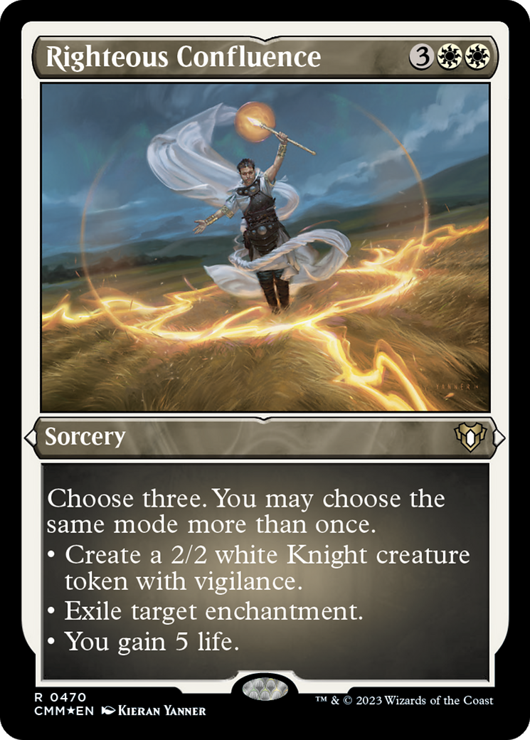 Righteous Confluence (CMM-470) - [Commander Masters] Etched Foil