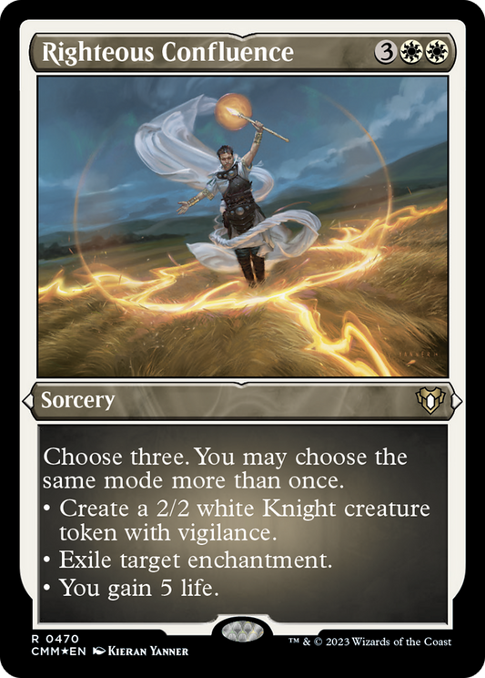 Righteous Confluence (CMM-470) - [Commander Masters] Etched Foil