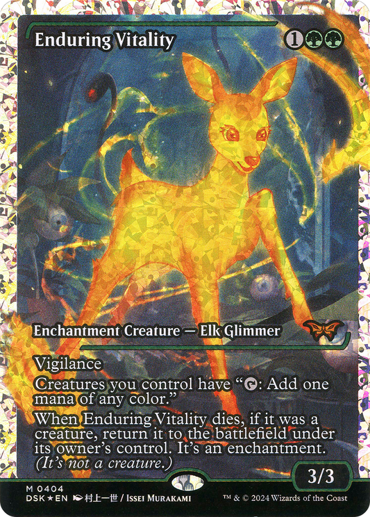 Enduring Vitality (DSK-404) - [Duskmourn: House of Horror]: (Showcase) Foil