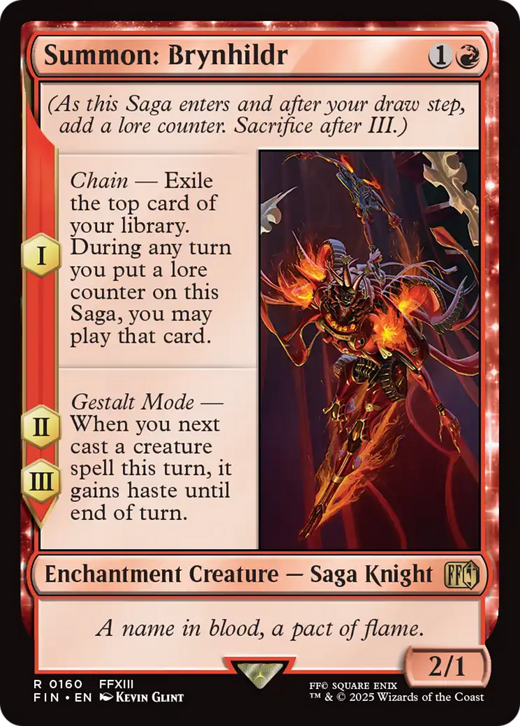 Summon: Brynhildr (FIN-160) - [FINAL FANTASY]: (enchantment) Foil