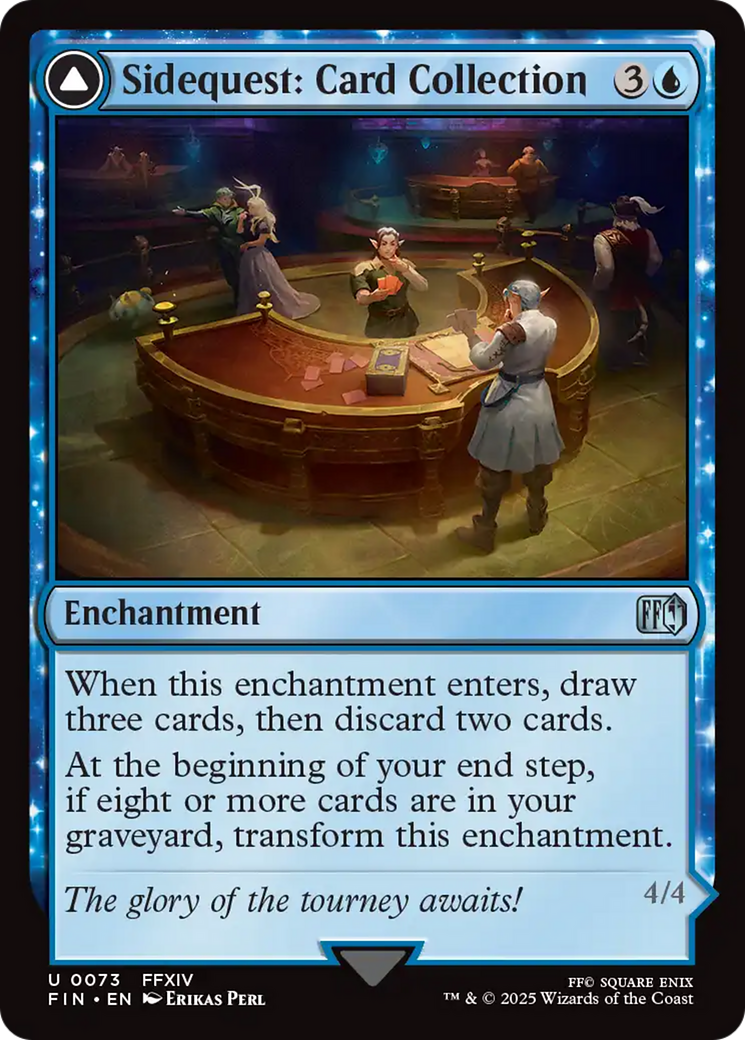 Sidequest: Card Collection // Magicked Card (FIN-073) - [FINAL FANTASY]: (enchantment) Foil