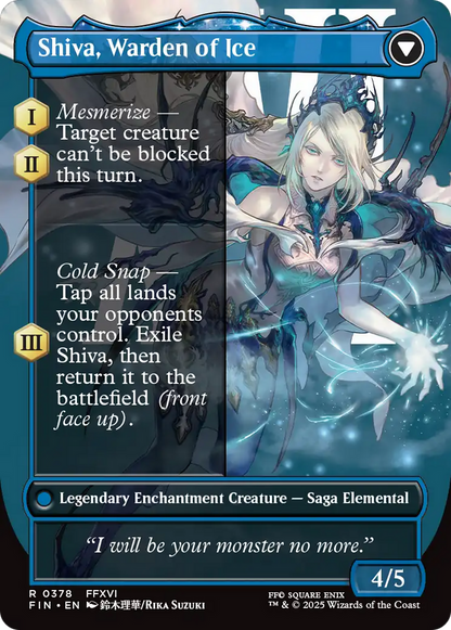 Jill, Shiva's Dominant (Borderless) (FIN-378) - [FINAL FANTASY]: (enchantment) (Borderless)