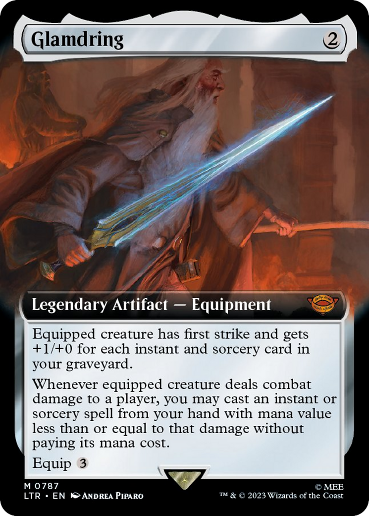 Glamdring (LTR-787) - [The Lord of the Rings: Tales of Middle-earth]: (Extended Art) Foil