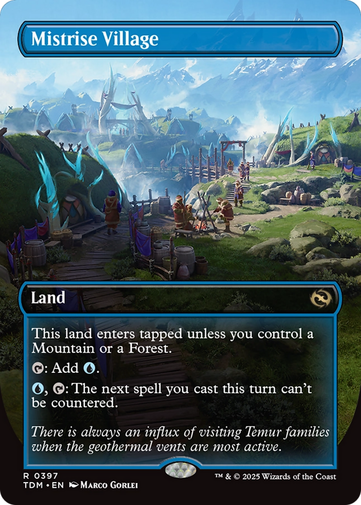 Mistrise Village (Borderless) (TDM-397) - [Tarkir: Dragonstorm] (Borderless)