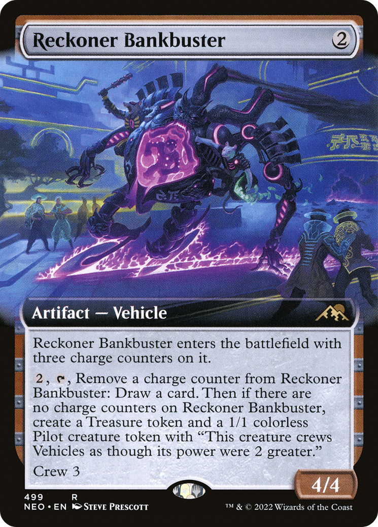 Reckoner Bankbuster (NEO-499) - [Kamigawa: Neon Dynasty]: (Extended Art)