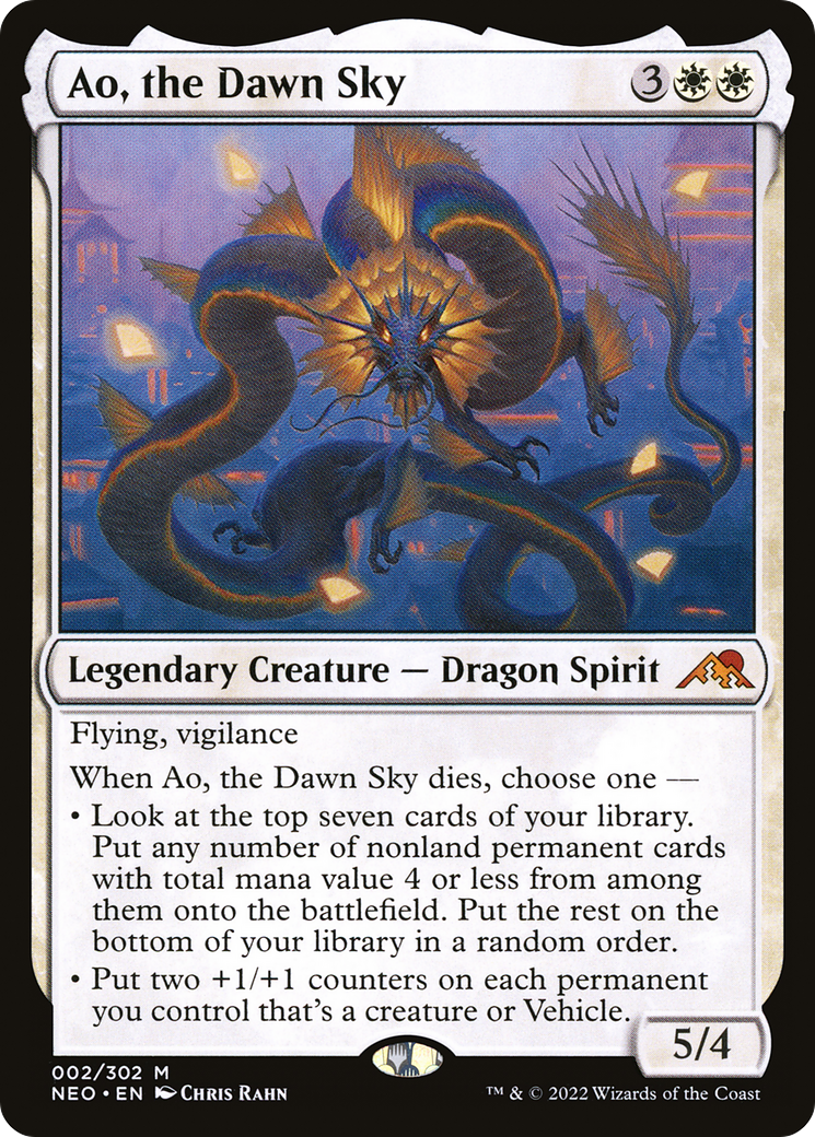 Ao, the Dawn Sky (NEO-002) - [Kamigawa: Neon Dynasty] Foil