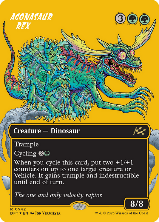 Agonasaur Rex (Borderless) (First-Place Foil) (DFT-542) - [Aetherdrift] Foil
