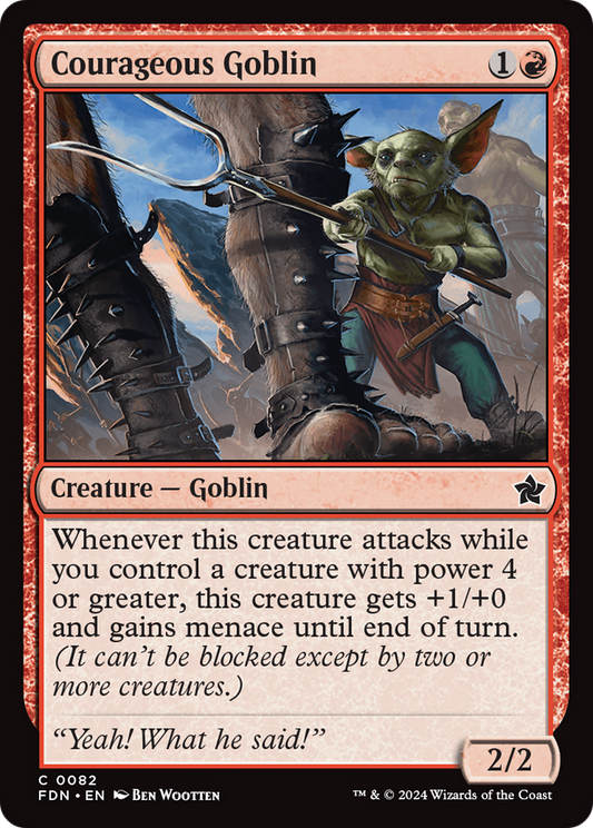 Courageous Goblin (FDN-082) - [Foundations] Foil