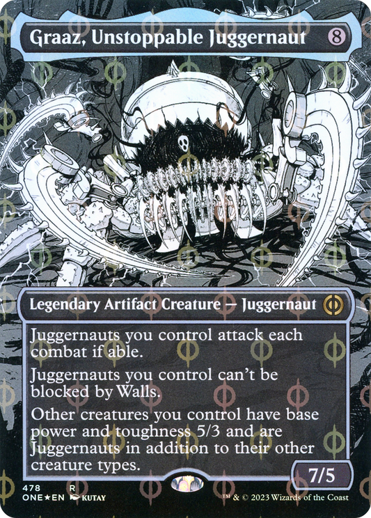 Graaz, Unstoppable Juggernaut (ONE-478) - [Phyrexia: All Will Be One]: (Showcase) (Borderless) Foil
