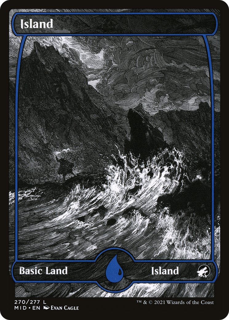 Island (MID-270) - [Innistrad: Midnight Hunt]: (Full Art, Showcase)