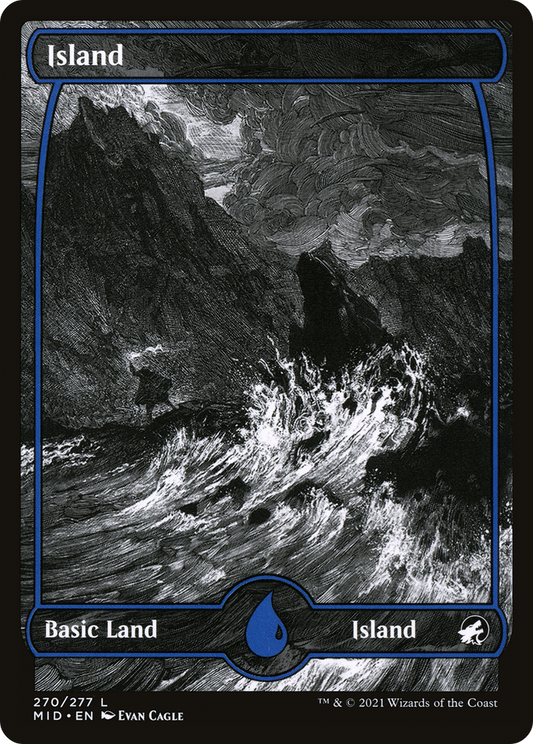Island (MID-270) - [Innistrad: Midnight Hunt]: (Full Art, Showcase)