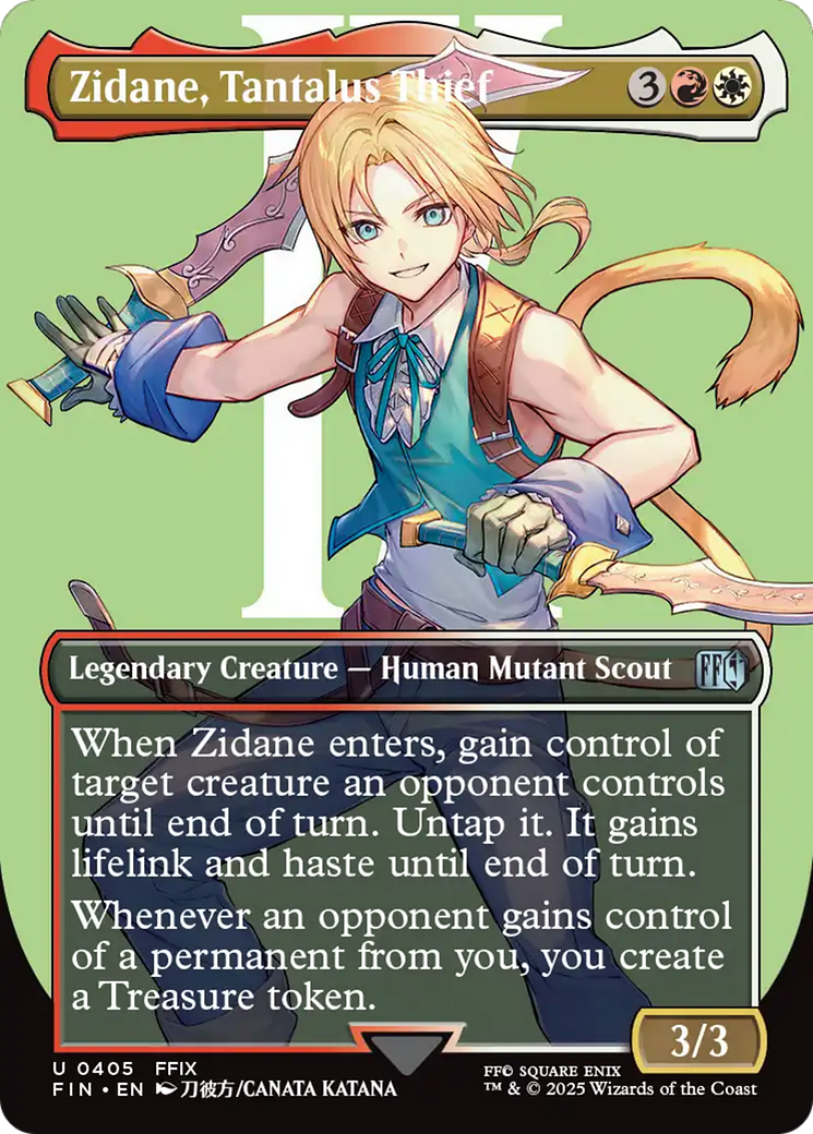 Zidane, Tantalus Thief (FIN-405) - [FINAL FANTASY] (Borderless) Foil