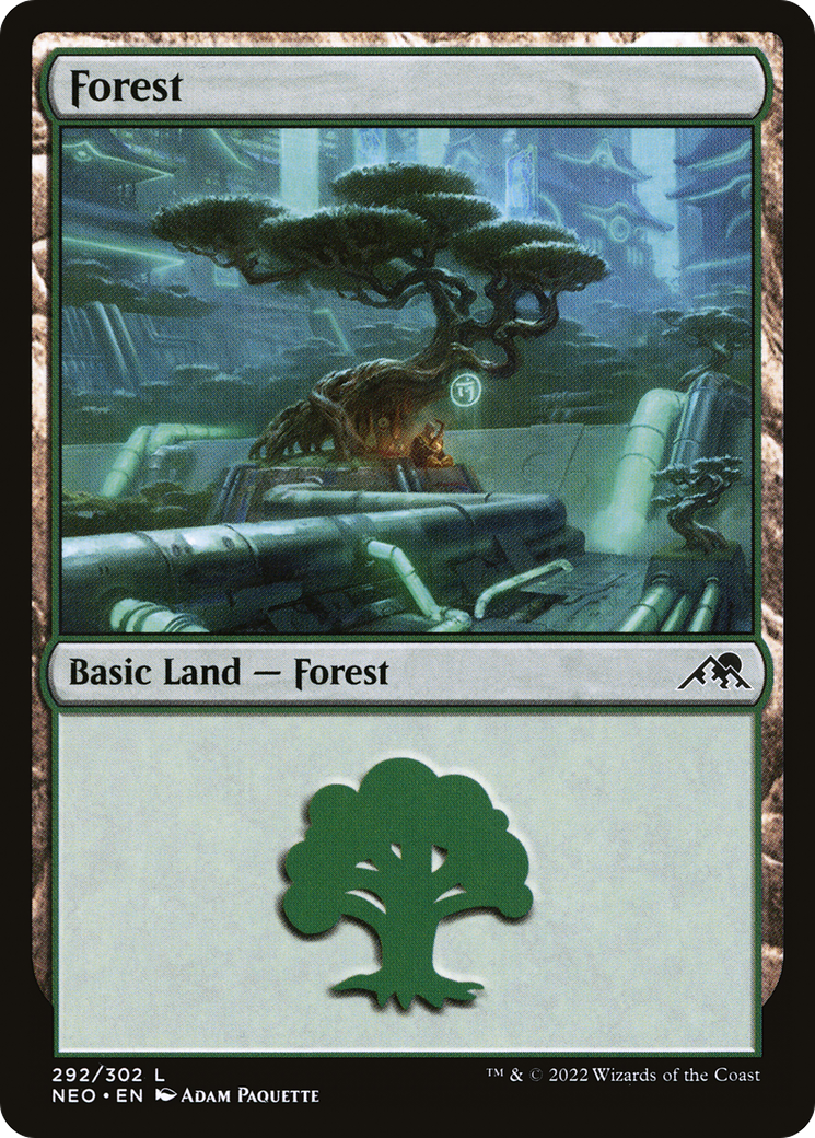 Forest (NEO-292) - [Kamigawa: Neon Dynasty] Foil