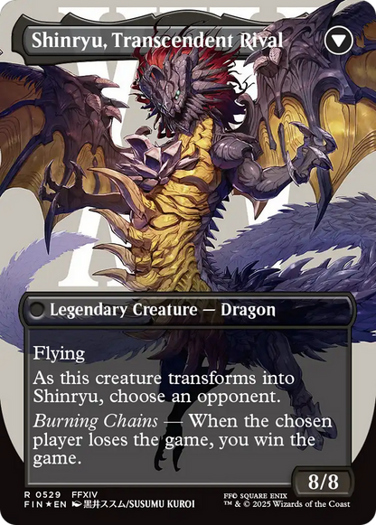 Zenos yae Galvus // Shinryu, Transcendent Rival (FIN-529) - [FINAL FANTASY] (Borderless) Foil