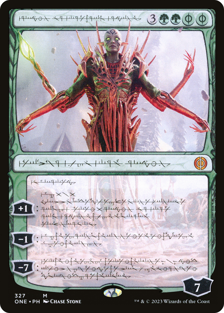 Nissa, Ascended Animist (ONE-327) - [Phyrexia: All Will Be One]: (Showcase)