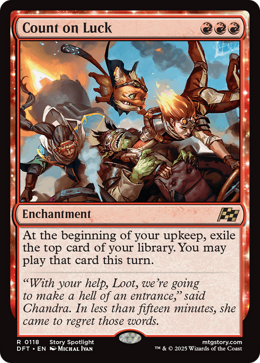 Count on Luck (DFT-118) - [Aetherdrift]: (enchantment) Foil