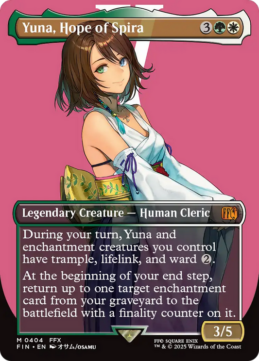 Yuna, Hope of Spira (FIN-404) - [FINAL FANTASY] (Borderless) Foil