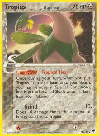 Tropius (23/101) (Espèce Delta) [EX : Dragon Frontiers] 