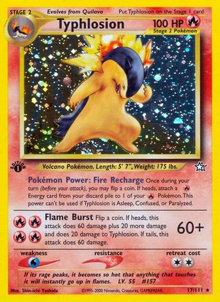 Typhlosion (17) 17/111 - [Neo Genesis] 1st Edition Holofoil