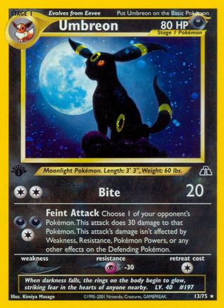Umbreon (13) 13/75 - [Neo Discovery] 1st Edition Holofoil