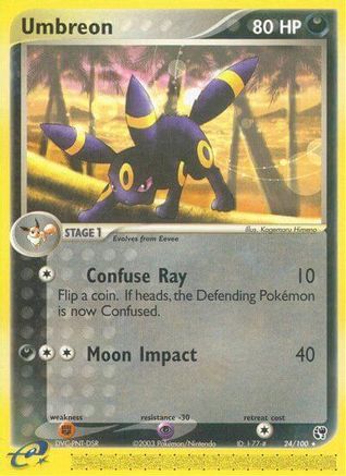 Umbreon 24/100 - [Sandstorm] Reverse Holofoil